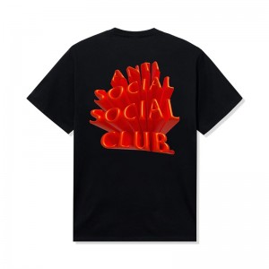 Black/Red Anti Social Social Club Spatial Tee | ASSC-11985