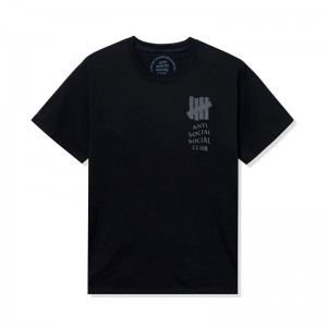 Black Anti Social Social Club ASSC x Undefeated Lock 3M Tee | ASSC-11837