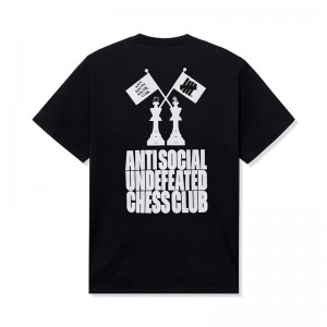 Black Anti Social Social Club ASSC x Undefeated Chess Club Tee | ASSC-11835