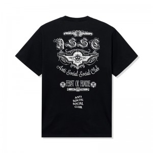 Black Anti Social Social Club Feast or Famine Tee | ASSC-11908