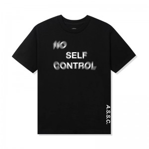 Black Anti Social Social Club No Self Control Tee | ASSC-11944