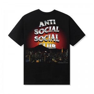 Black Anti Social Social Club Rising Sun Tee | ASSC-11960