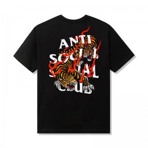 Black Anti Social Social Club Tiger Blood Tee | ASSC-12002