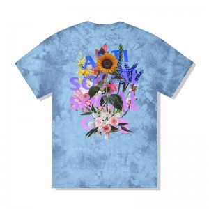 Blue Anti Social Social Club Bouquet For The Old Days Tie Dye Tee | ASSC-11849