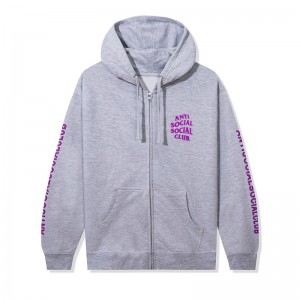 Grey Anti Social Social Club Berlin Zip-Up | ASSC-12097