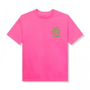 Neon Pink Anti Social Social Club Red Eye Tee | ASSC-11958