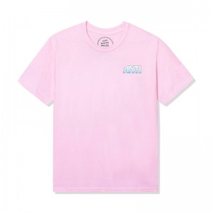 Pink Anti Social Social Club Sunsets and Car Crashes Tee | ASSC-11992