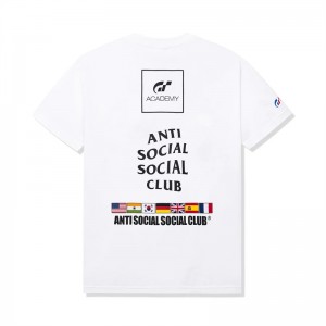 White Anti Social Social Club ASSC x Gran Turismo Flag Tee | ASSC-11812