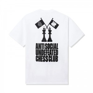 White Anti Social Social Club ASSC x Undefeated Chess Club Tee | ASSC-11836