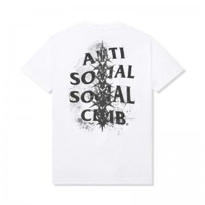 White Anti Social Social Club Anguish Tee | ASSC-11788