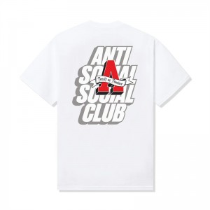 White Anti Social Social Club Easy A Tee | ASSC-11886