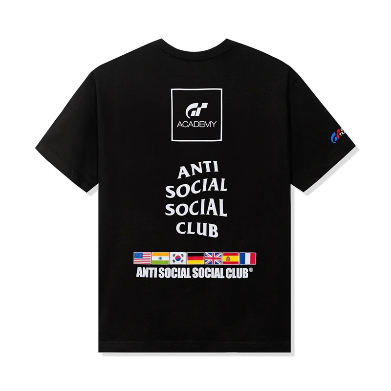 Black Anti Social Social Club ASSC x Gran Turismo Flag Tee | ASSC-11811