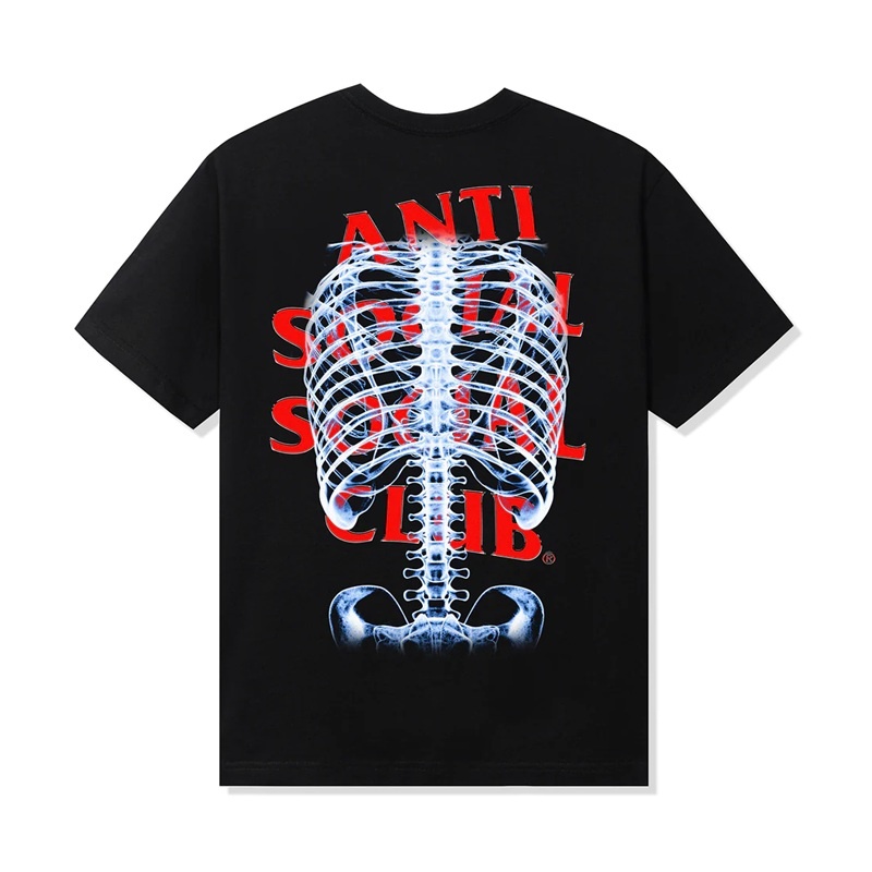 Black Anti Social Social Club Bones Tee | ASSC-11846