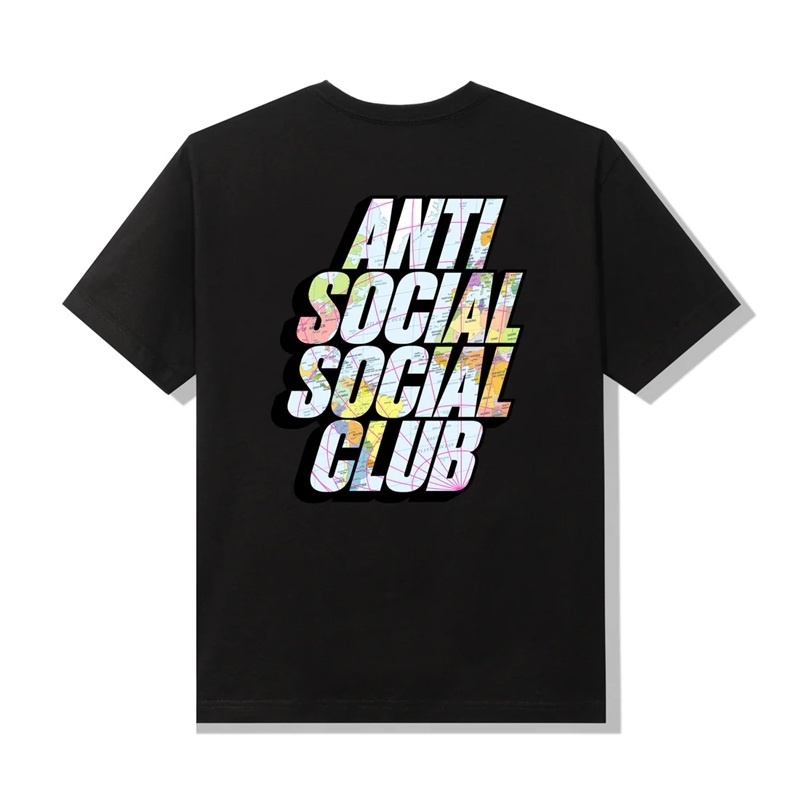 Black Anti Social Social Club Drop A Pin Tee | ASSC-11881