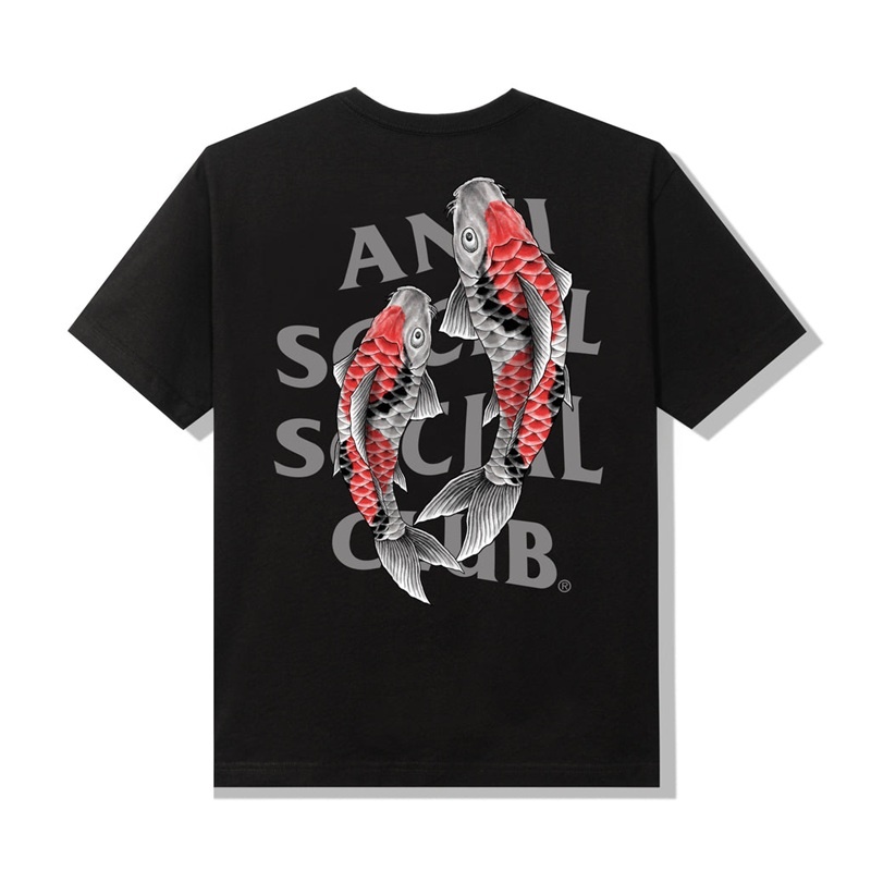 Black Anti Social Social Club Koi Garden Tee | ASSC-11925