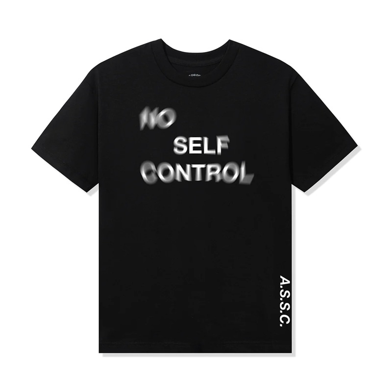 Black Anti Social Social Club No Self Control Tee | ASSC-11944