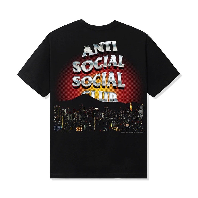 Black Anti Social Social Club Rising Sun Tee | ASSC-11960