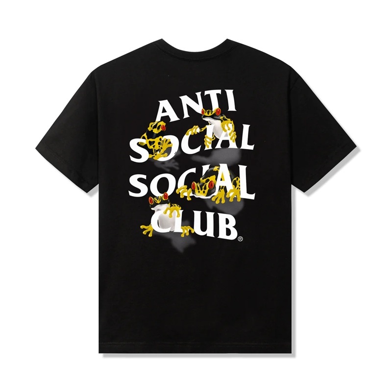 Black Anti Social Social Club Yellow Banded Tee | ASSC-12019