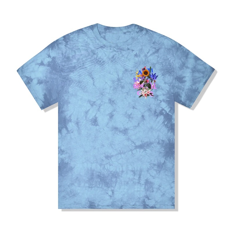 Blue Anti Social Social Club Bouquet For The Old Days Tie Dye Tee | ASSC-11849