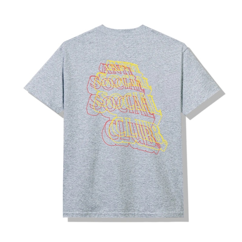 Grey Anti Social Social Club Neon Lights And A Lot Of Rain Tee | ASSC-11940