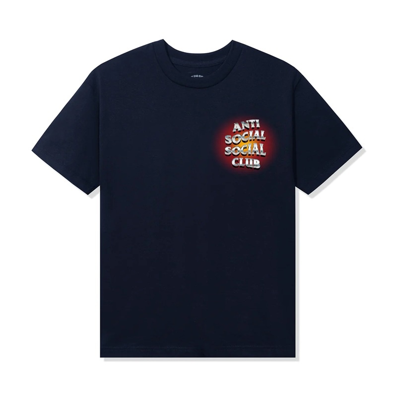 Navy Anti Social Social Club Rising Sun Tee | ASSC-11961