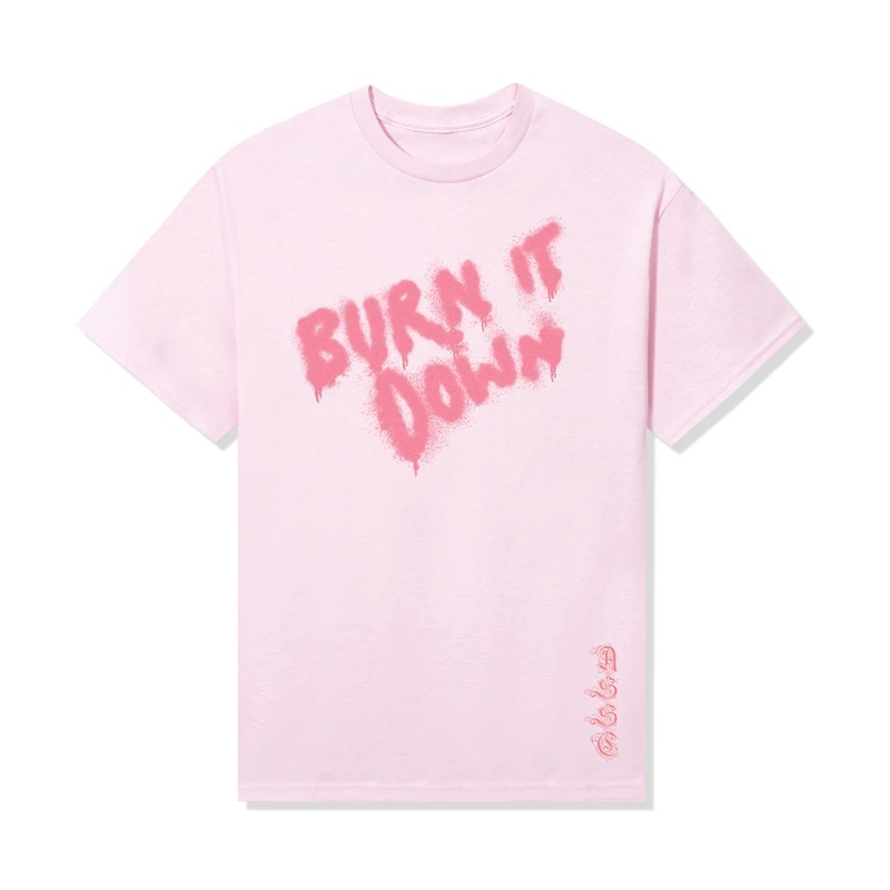 Pink Anti Social Social Club Burn It Down Tee | ASSC-11859