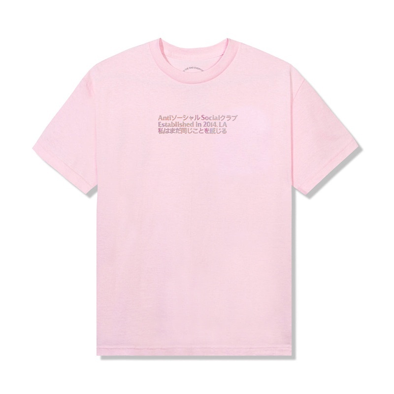 Pink Anti Social Social Club Temporary Memory Tee | ASSC-11996