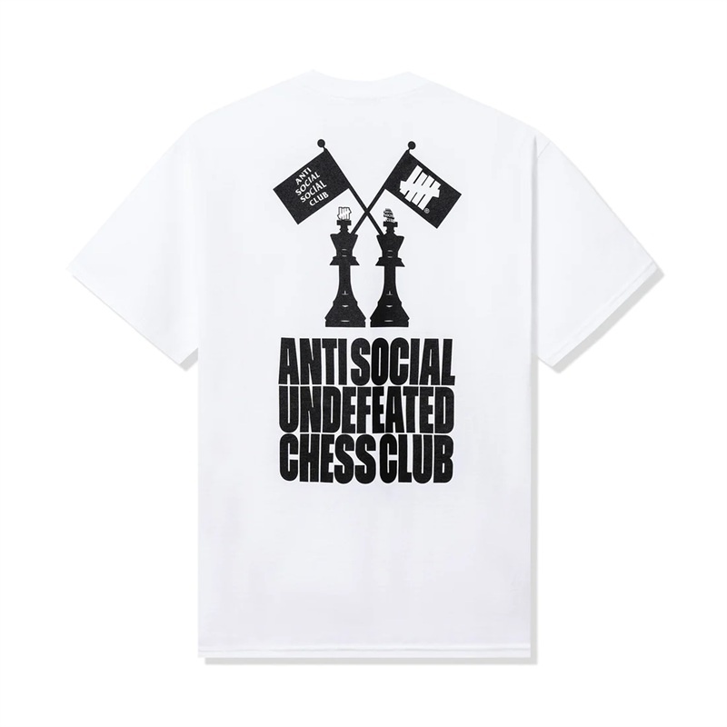 White Anti Social Social Club ASSC x Undefeated Chess Club Tee | ASSC-11836