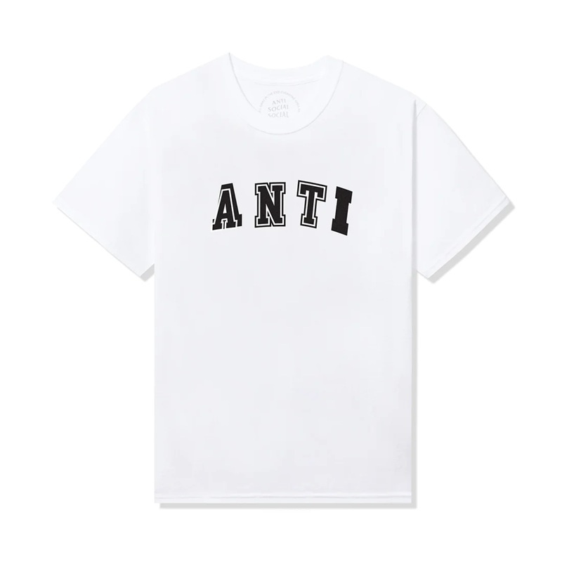 White Anti Social Social Club Anti College Tee | ASSC-11792