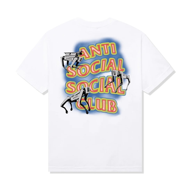 White Anti Social Social Club Cyber Dogs Tee | ASSC-11871