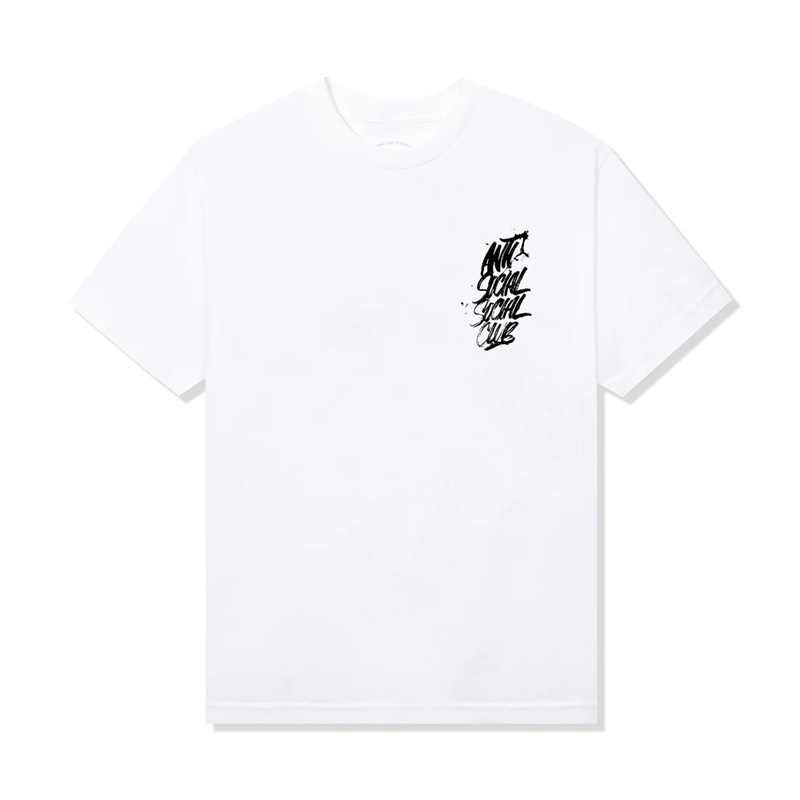 White Anti Social Social Club Dystopian Crime Wave Tee | ASSC-11884