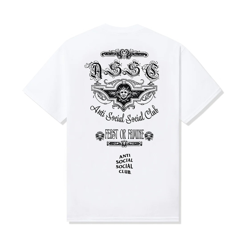 White Anti Social Social Club Feast or Famine Tee | ASSC-11909