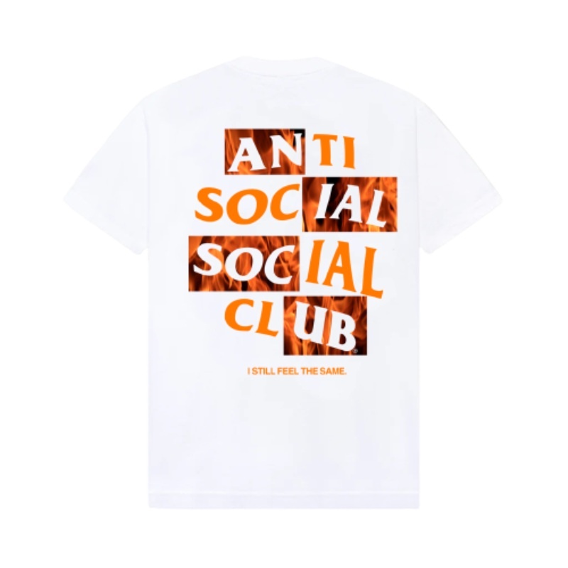 White Anti Social Social Club I Still Feel The Same Flame Tee | ASSC-11900