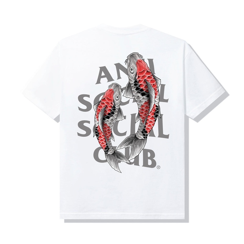 White Anti Social Social Club Koi Garden Tee | ASSC-11926