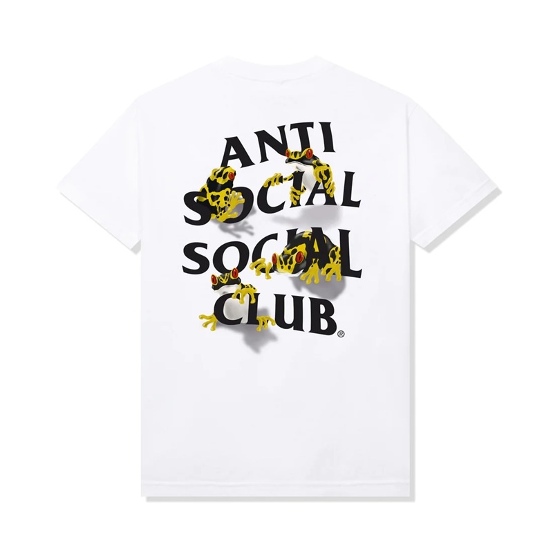 White Anti Social Social Club Yellow Banded Tee | ASSC-12021