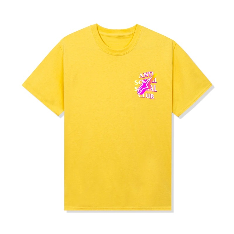 Yellow Anti Social Social Club ASSC x Alpinestars Tucked Tee | ASSC-11800